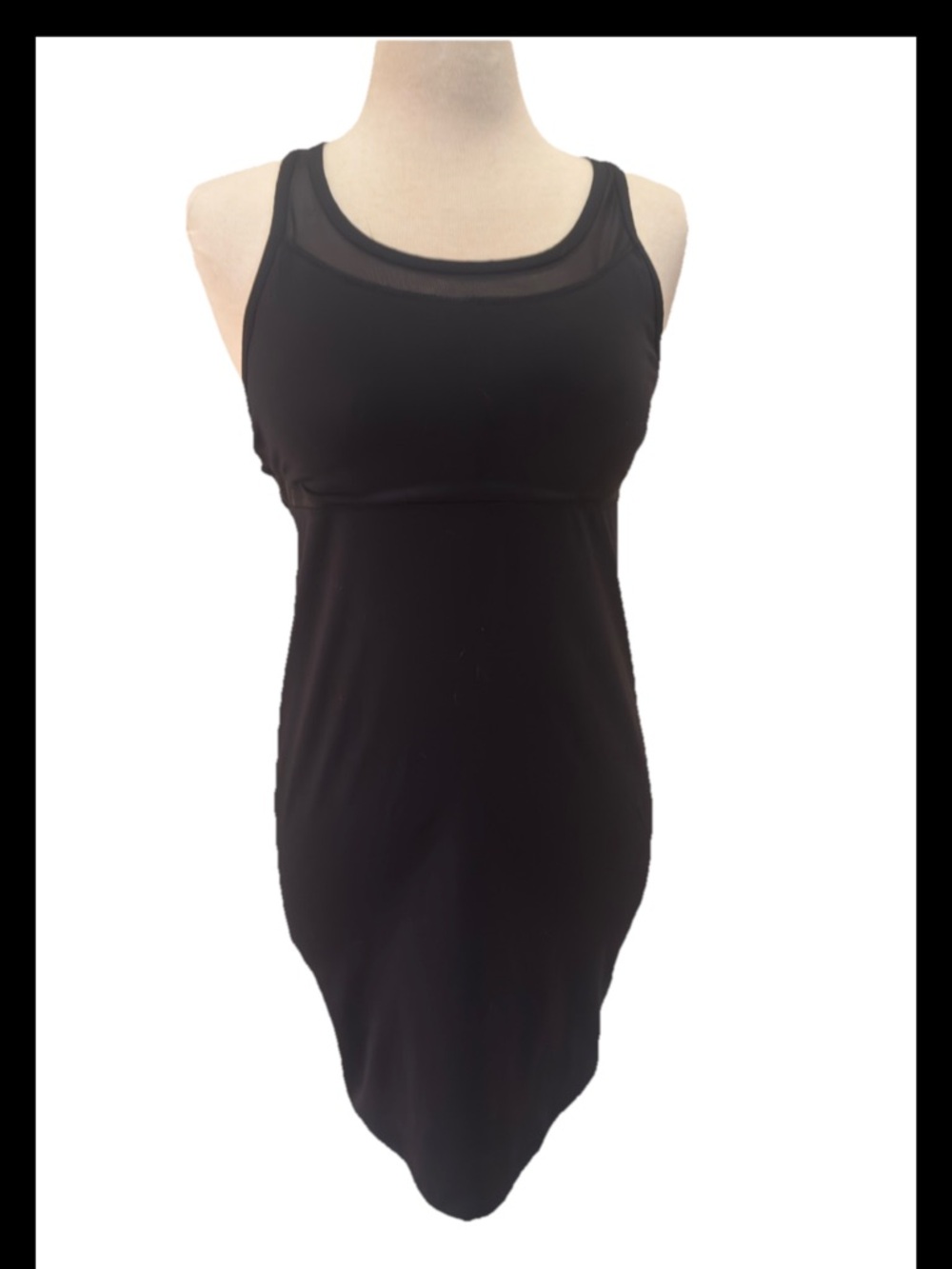 Fabletics Tropez Black Strappy Racerback Athletic Bodycon Mini Dress - Picture 3 of 5